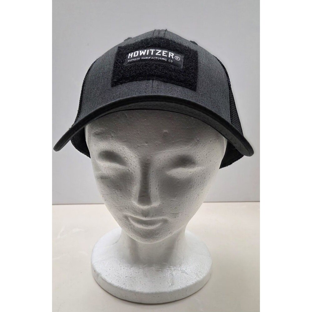 Howitzer Patriot Manufacturing Co. Dark Grey Black Hat Trucker Cap Snapback Adj.